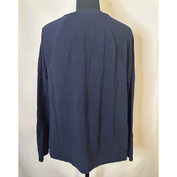 J. Jill Blue Long Sleeve Shirt‎ Soft Cozy Relaxed Fit Pullover Women's SMALL - Picture 3 of 8